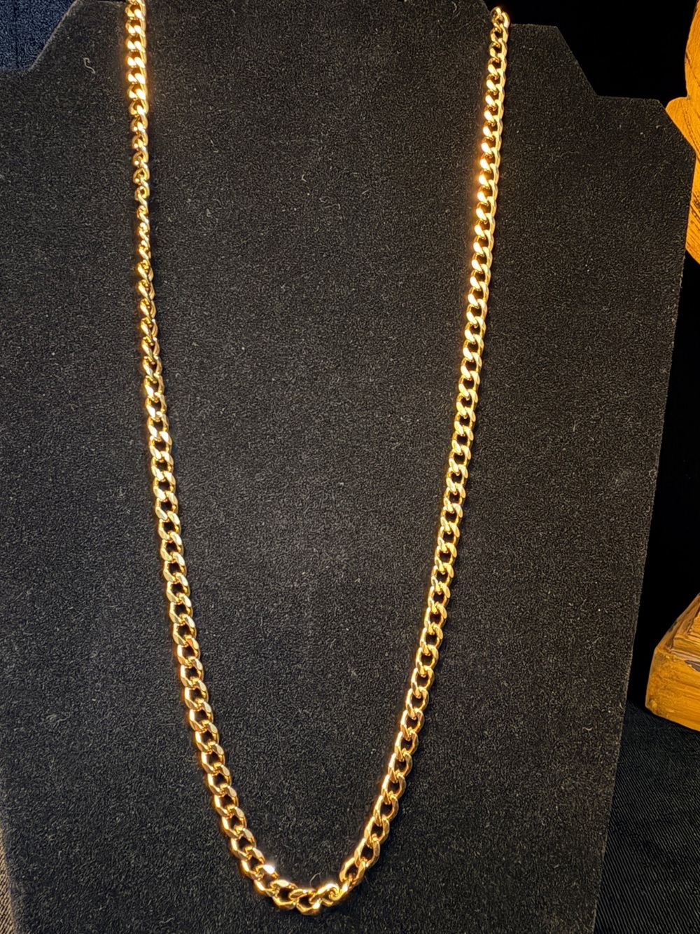 Everyday Wear 18K Gold Filled Cuban link necklace 22in 5MM lobster clasp